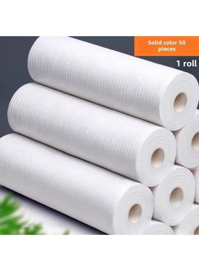 Generic Disposable Foot Wipes, Foot Bath, Household Water-absorbent Printed Foot Wipes, Foot Wipes, Pedicure Towels, Special For Lazy People-Color:Pure White 50 Tablets  - Image 1