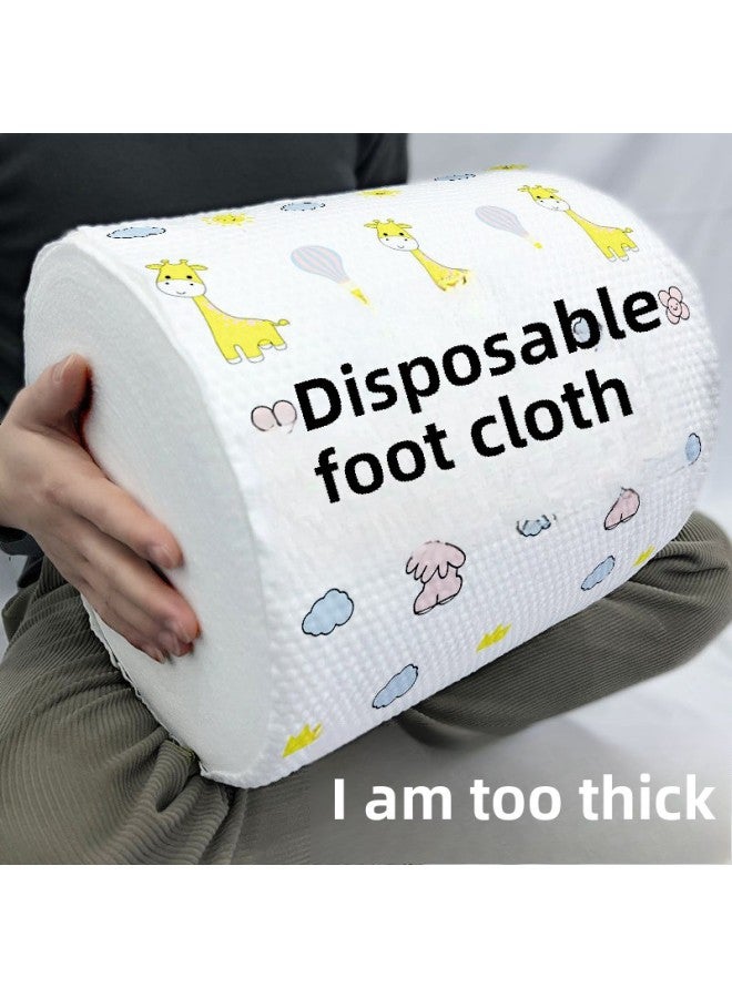 Generic Disposable Foot Wipes, Foot Bath, Household Water-absorbent Printed Foot Wipes, Foot Wipes, Pedicure Towels, Special For Lazy People-Color:Pure White 50 Tablets  - Image 3
