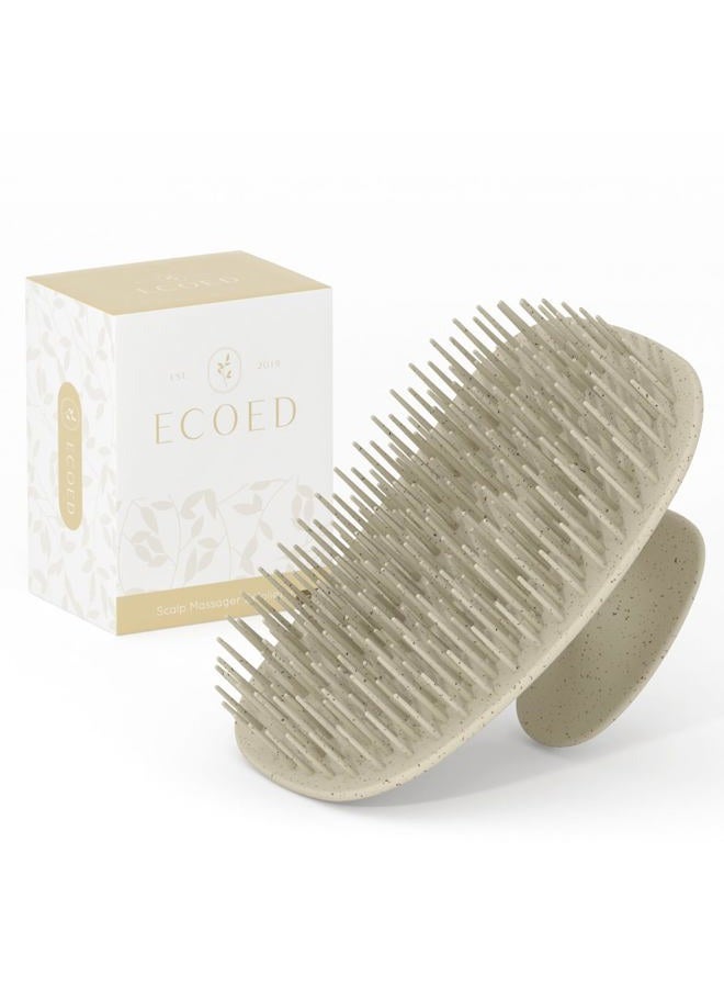 ecoed Scalp Massager Shampoo Brush,Scalp Scrubber for Dandruff Removal, Scalp Care Hair Brush Wet & Dry detangler for Men and Women.(Gray) - Image 1