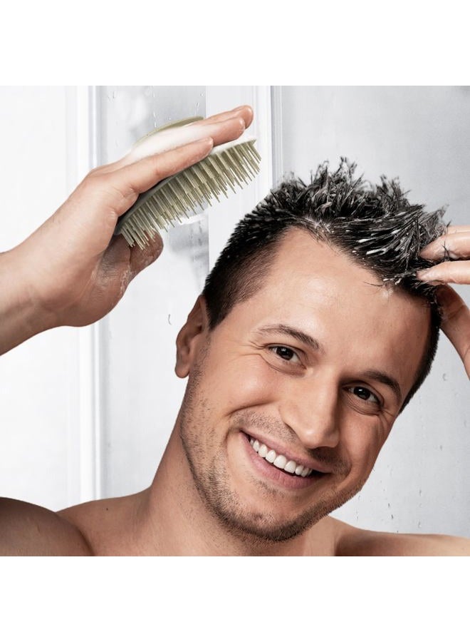 ecoed Scalp Massager Shampoo Brush,Scalp Scrubber for Dandruff Removal, Scalp Care Hair Brush Wet & Dry detangler for Men and Women.(Gray) - Image 3