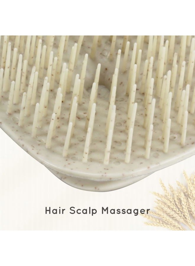 ecoed Scalp Massager Shampoo Brush,Scalp Scrubber for Dandruff Removal, Scalp Care Hair Brush Wet & Dry detangler for Men and Women.(Gray) - Image 5