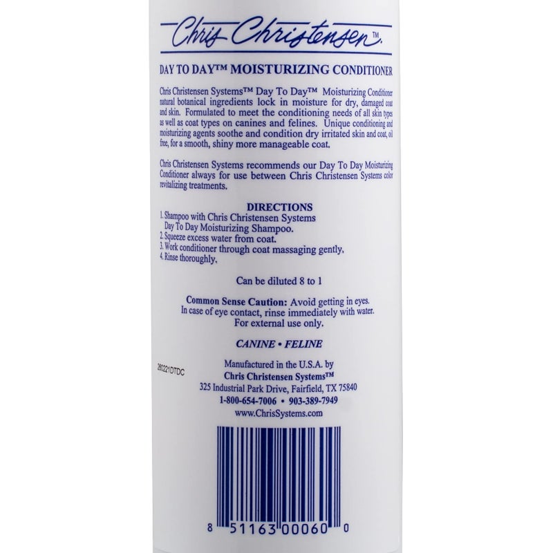 Chris Christensen Day to Day Ultra Concentrated Dog Conditioner, Makes up to 8 Bottles, Groom Like a Professional, Moisturizing, All Coat Types, for Daily Use, Made in USA, 16oz - Image 3