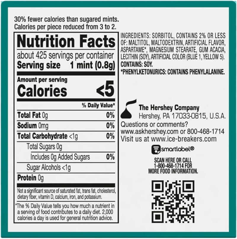 Ice breakers أقراص آيس بريكرز الخالية من السكر، نكهة النعناع الشتوي 1.5 أونصة (عبوة من 8) - Image 2