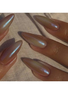 Press On Nails Medium Almond Fake Nails Glossy Glue On Nails Stiletto Chrome Acrylic Nails Colorful Aurora Artificial Nails Pearl Flash Ombre Bling False Nails With Design 24 Pcs - pzsku/Z0AABB42E6FEC42D66342Z/45/_/1734182907/bbee5fc4-1e6d-4b15-b041-40fe53a65c63