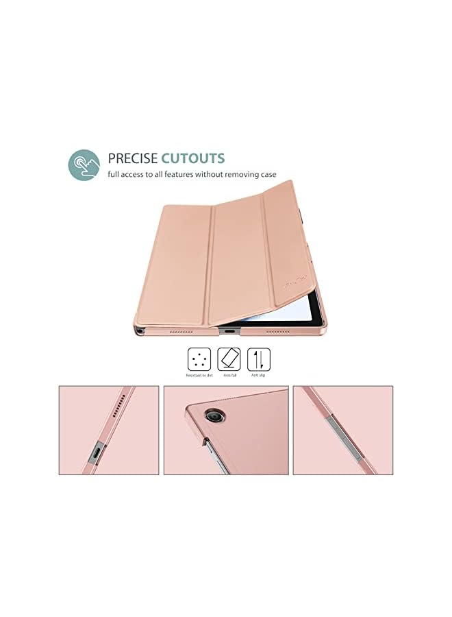 Procases For Galaxy Tab A8 10.5 Case, Slim Stand Hard Back Shell Protective Smart Cover Case For Galaxy Tab A8 10.5 Inch 2022 Sm-X200 X205 X207 -Rosegold - Image 3