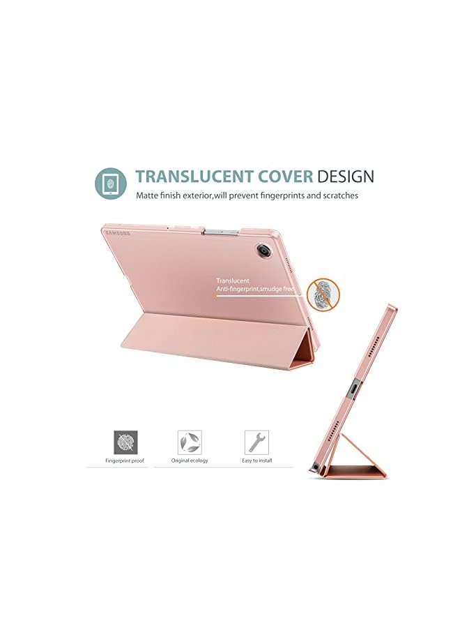 Procases For Galaxy Tab A8 10.5 Case, Slim Stand Hard Back Shell Protective Smart Cover Case For Galaxy Tab A8 10.5 Inch 2022 Sm-X200 X205 X207 -Rosegold - Image 4