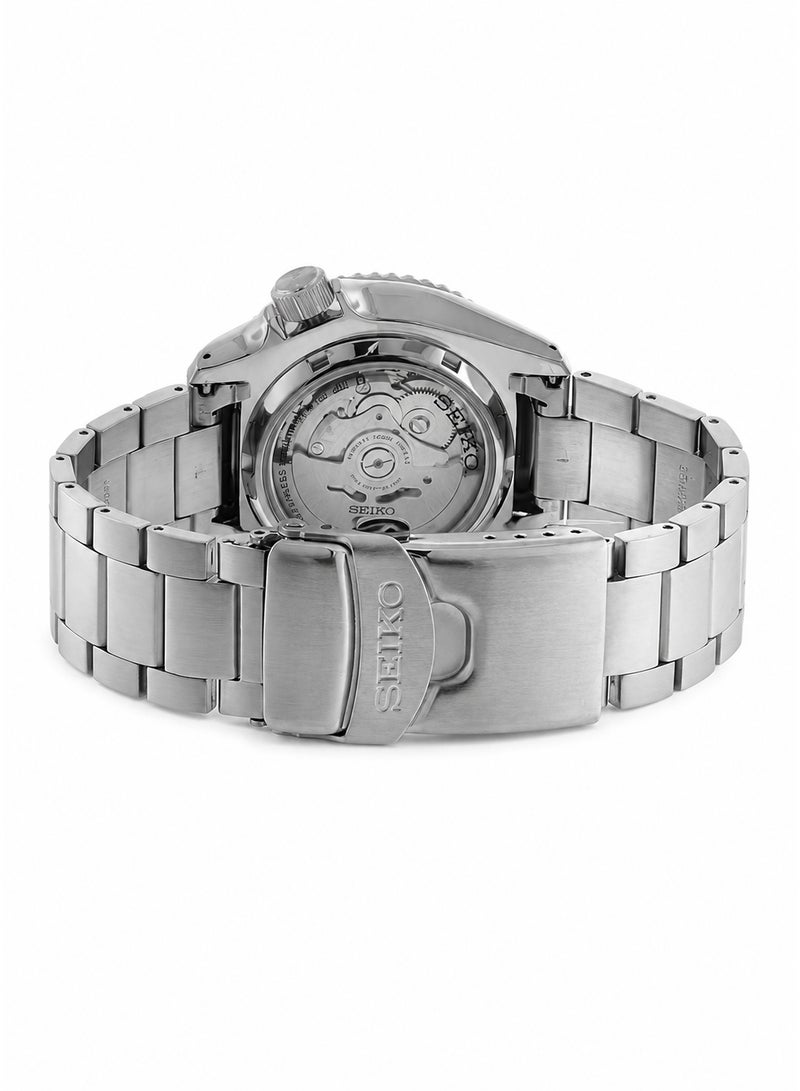 Seiko 5 Men's 43mm Automatic Analog Watch - Stainless Steel, Orange Dial, SRPD59K1 - Image 2