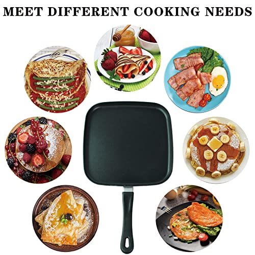 LECOOKING 10 Inch Square Griddle Pan, Nonstick Grill Pan for Cooking Eggs, Omelettes, and More, Griddle Cookware, PFOA Free - Image 5