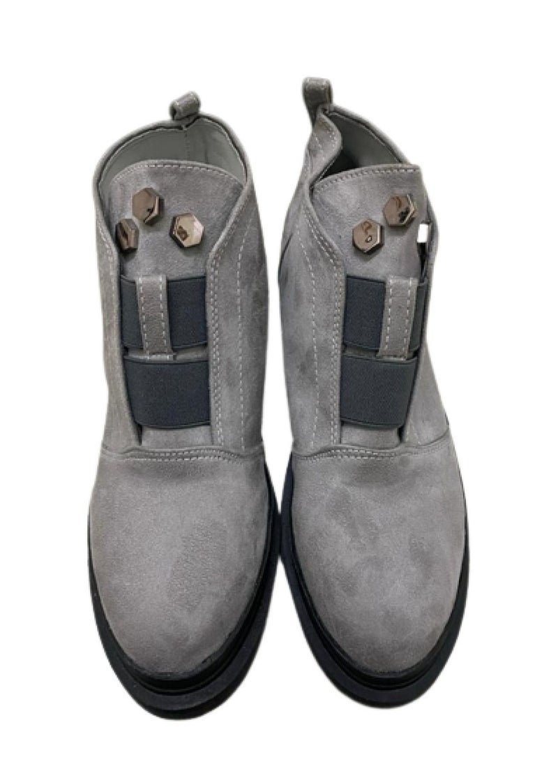 Suede Ankle Boot Grey (Size 38 EU )  - Image 1