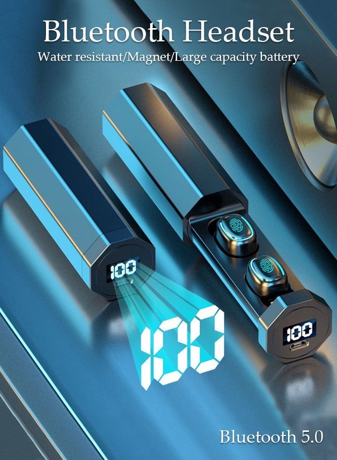 DUNISO Wireless Earbuds Bluetooth 5.3 Headphones Wireless Charging Case Sports Ear Buds Touch Control LED Power Display Built-in Mic Headset Waterproof Earphones in-Ear for IOS and Android - Image 1