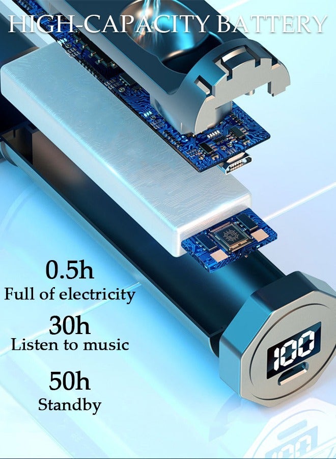 DUNISO Wireless Earbuds Bluetooth 5.3 Headphones Wireless Charging Case Sports Ear Buds Touch Control LED Power Display Built-in Mic Headset Waterproof Earphones in-Ear for IOS and Android - Image 4