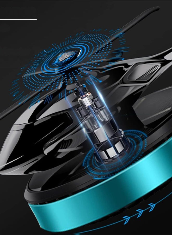 🚁 عطر سيارة فاخر بشكل طائرة هليكوبتر – دوار بالطاقة الشمسية، رائحة تدوم طويلاً - Image 4