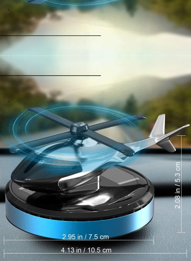 🚁 عطر سيارة فاخر بشكل طائرة هليكوبتر – دوار بالطاقة الشمسية، رائحة تدوم طويلاً - Image 5
