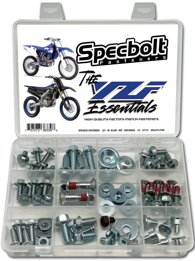 مجموعة براغي أساسية Specbolt YZ 250F 400F 426F 450F تناسب جميع دراجات ياماها YZF 4 أشواط YZ250F YZ400F YZ426F YZ450F YZF250 YZF400 YZF426 YZF450