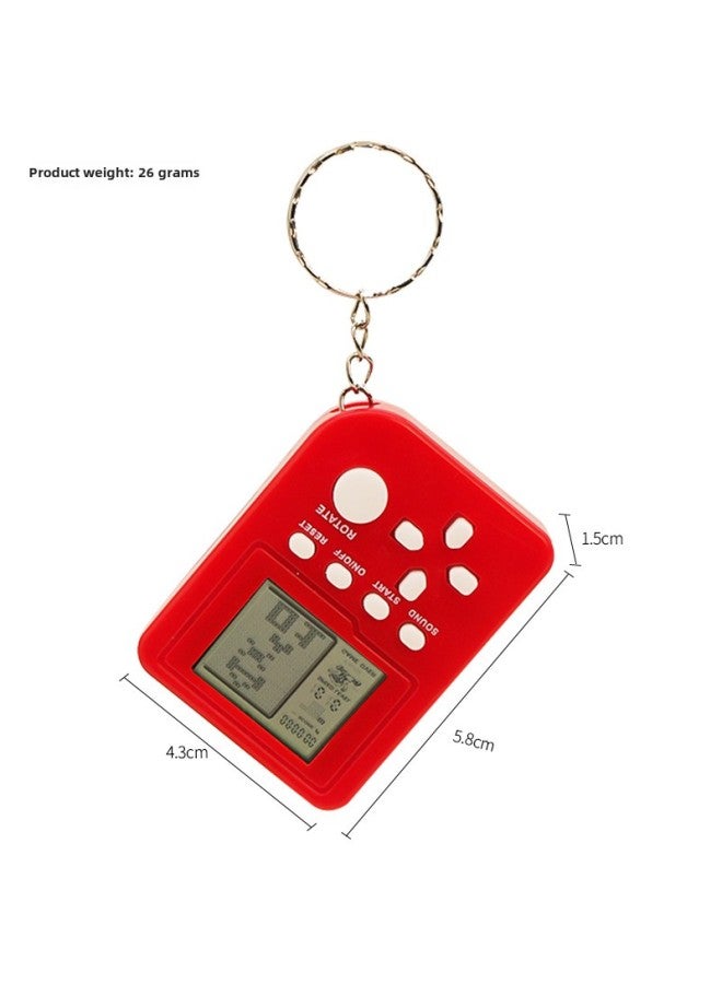 Handheld Mini Video Game Machine Toy Nostalgic Classic Tetris Game Machine Keychain Pendant Gift-Color:Macaron Powder  - Image 5