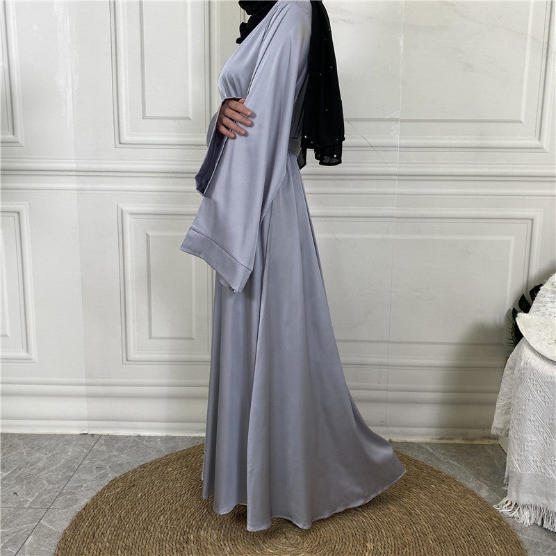 مونيكا فاشون فستان طويل ساتان أنيق من مونيكا فاشن - ربيع 2025 - Image 4