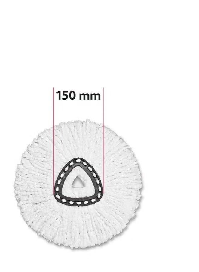 فيليدا عبوة إعادة تعبئة فيليدا توربو سمارت، مصنوعة من الألياف الدقيقة بنسبة 100% | عبوة من قطعة واحدة | مناسبة لجميع أنظمة ممسحات فيليدا الدوارة | للأرضيات الصلبة | كلاسيكية | أبيض - Image 2