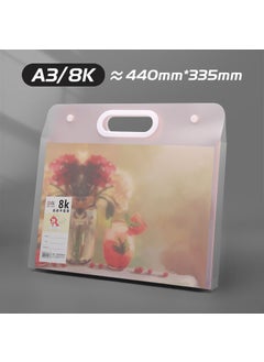 Generic 4-pack A316 Open File Folder Handheld Transparent 8k Test Paper Storage Bag Multifunctional Student Document Bag Printing K810 (pink) 