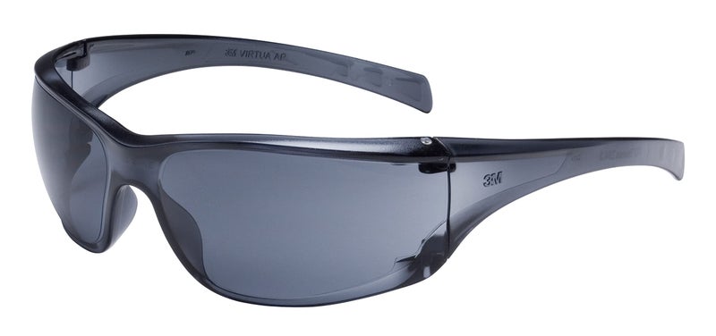 3M Safety Glasses, Virtua AP, 1 Pair, ANSI Z87, Anti-Fog, Anti-Scratch Coating, Gray Lens, Gray Frame, Side Shields, Economical Eye Protection, 99.9% UV Protection, Polycarbonate - Image 1