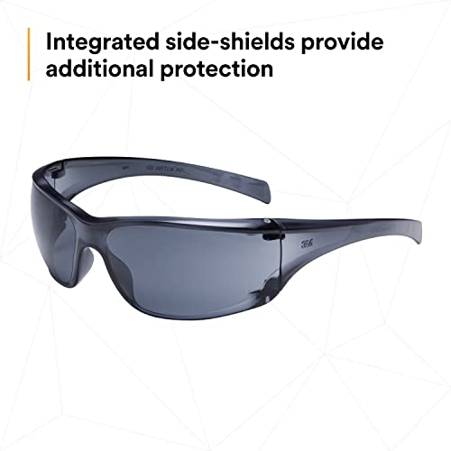 3M Safety Glasses, Virtua AP, 1 Pair, ANSI Z87, Anti-Fog, Anti-Scratch Coating, Gray Lens, Gray Frame, Side Shields, Economical Eye Protection, 99.9% UV Protection, Polycarbonate - Image 4