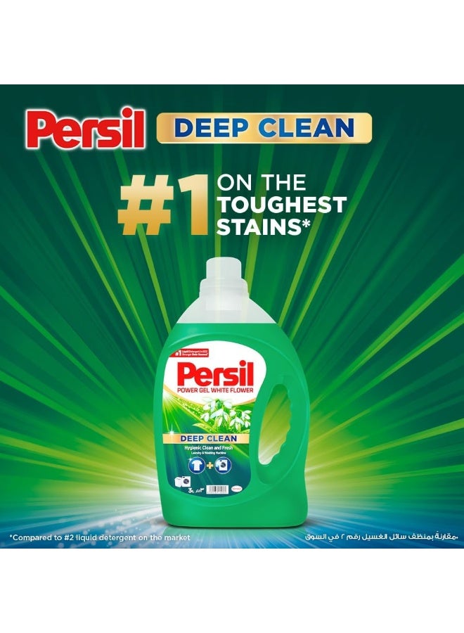 Persil Persil Power Gel Liquid Laundry Detergent, With Deep Clean Technology, White Flower, 3L - Image 2