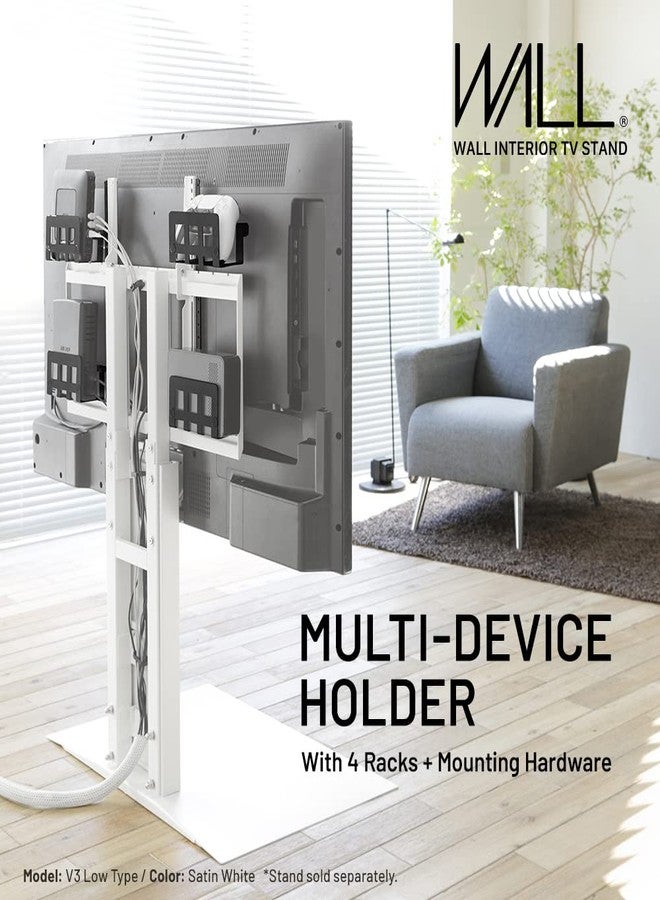 WALL حامل حائط متعدد الأجهزة بأربعة أرفف + أدوات تثبيت، ملحق لحامل التلفزيون A2/V2/V2 CASTER/V3/V4/V5 - Image 2