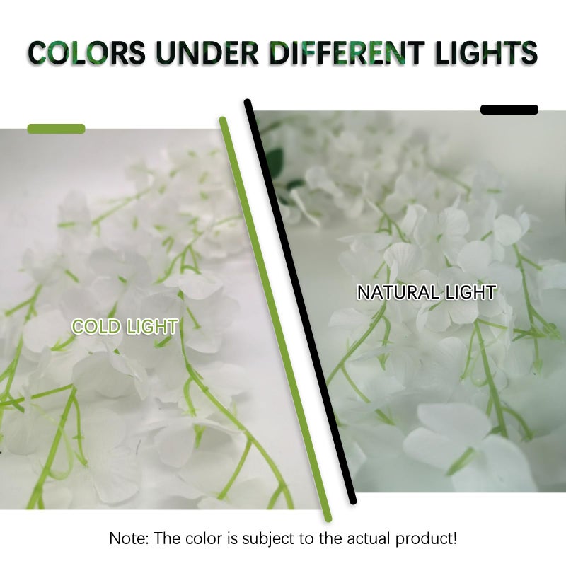 Luerbi 24 Pack White Flower Vines  White Wisteria Hanging Flowers  Fake White Wisteria  3.77 Feet White Artificial Wisteria Flowers  White Hanging Wisteria Flowers Garland  Yard White Flower Vines Decor - Image 5