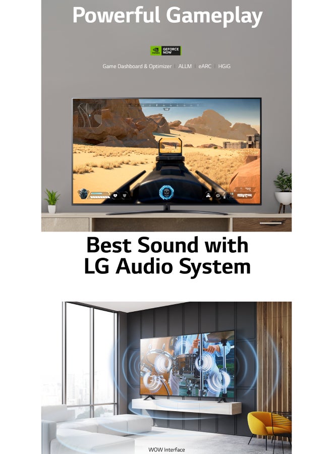 إل جي 65UR78006LL تلفزيون ذكي UHD 4K مقاس 65 بوصة مع جهاز تحكم عن بعد سحري WebOS HDR10 Pro 4K Upscaling AI Sound (5.1ch) سلسلة UR78 - Image 5
