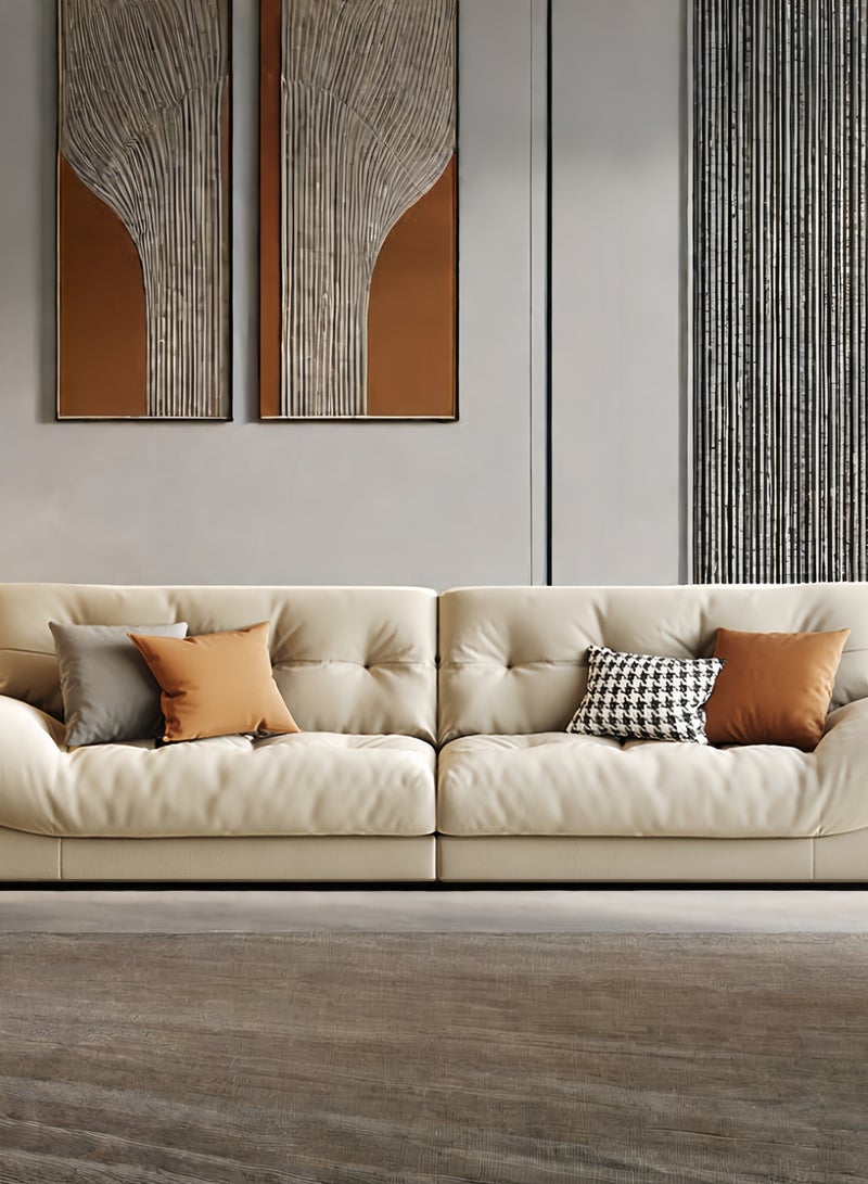 كنب شينيل كلاود عميق بمقاس 80 بوصة لغرفة المعيشة، كنب عصري للمساحات الصغيرة، كنبة مريحة بإطار من الخشب الصلب - Image 2