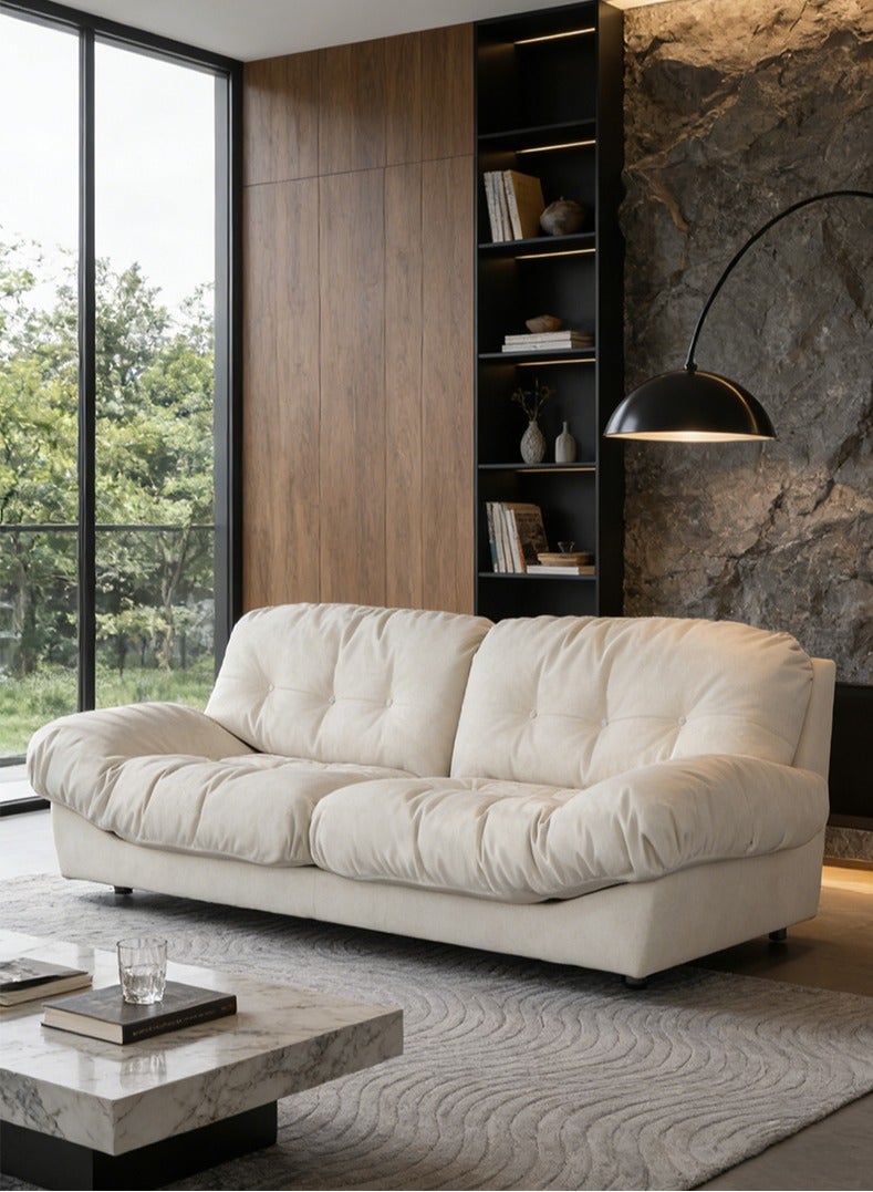 80" Chenille Cloud Deep Seat Sofas for Living Room, Modern Sofa Couch for Small Spaces, Cozy Comfy Loveseat with Solid Wood Frame - Image 1