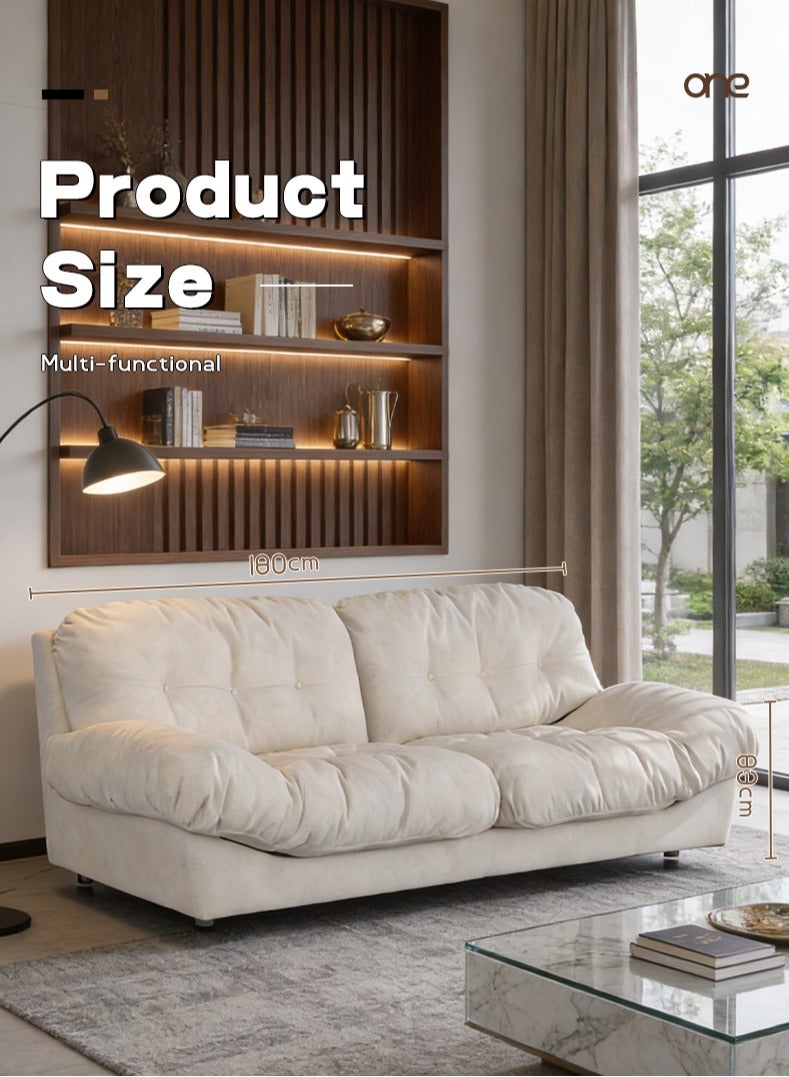 80" Chenille Cloud Deep Seat Sofas for Living Room, Modern Sofa Couch for Small Spaces, Cozy Comfy Loveseat with Solid Wood Frame - Image 2