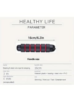 Gonice Premium Adjustable Jump Rope For Effective Cardio And Weight Loss - Non-Slip Foam Handles For Comfortable Grip - Ideal For Men, Women, And Outdoor Workouts  - Image 4