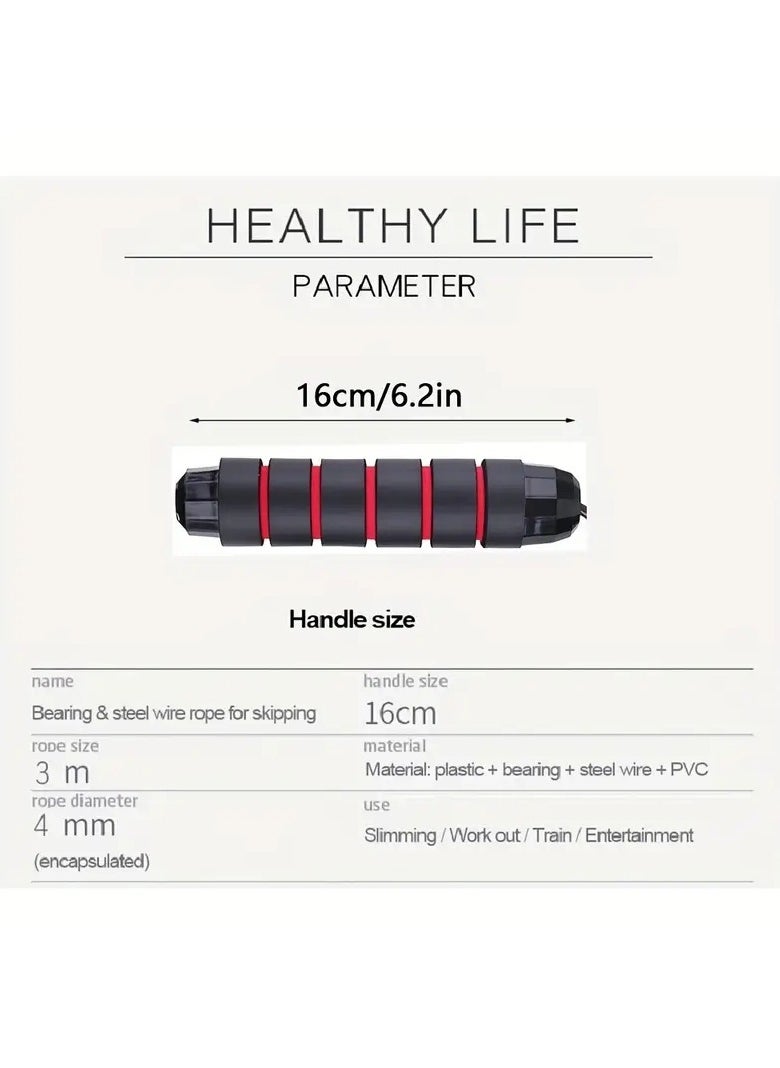 Gonice Premium Adjustable Jump Rope For Effective Cardio And Weight Loss - Non-Slip Foam Handles For Comfortable Grip - Ideal For Men, Women, And Outdoor Workouts  - Image 4