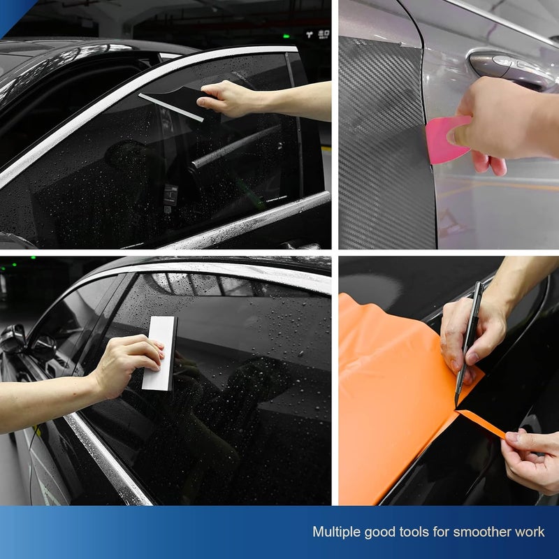Ehdis Window Tinting Tools Kit Vehicle Vinyl Wrap Glass Protector Film Car Wrapping Tint Installation Tools With Dual Temperature Heat Gun Kit - Image 5