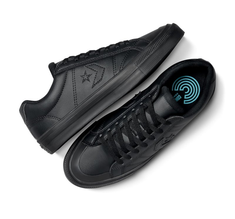 CONVERSE حذاء رياضي كاجوال من كونفيرس مصنوع من الجلد الصناعي باللون الأسود - Image 4