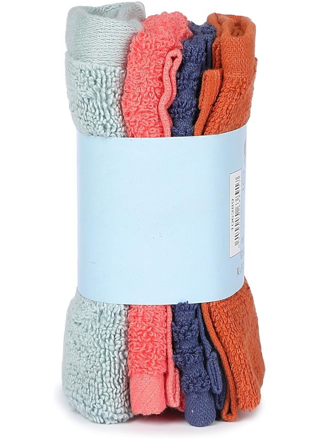 Orchid 4 Pieces Face Towels Hand Towel Set 100% Cotton Multi-Purpose Wash Cloth Highly Absorbent And Soft Feel Face Cloths Towels For Spa Bathroom Towel Hotel And Gym Towel Beah Towel 30X30Cm  - Image 5