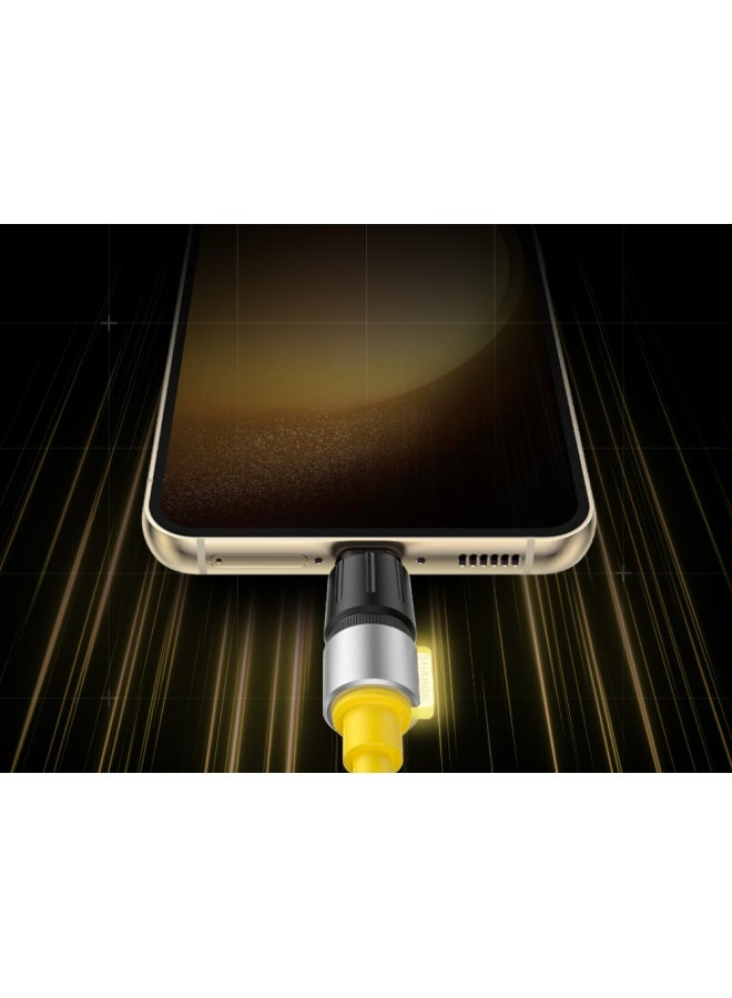 شارج كابل بيانات  SL106 Phantom من مادة السيليكون من النوع C إلى C 240W PD سريع لشحن iPhone، تصميم موصل Cyberpunk مصمم ليدوم طويلاً، وتوافق متعدد الأجهزة مع خسارة منخفضة للغاية - Image 4