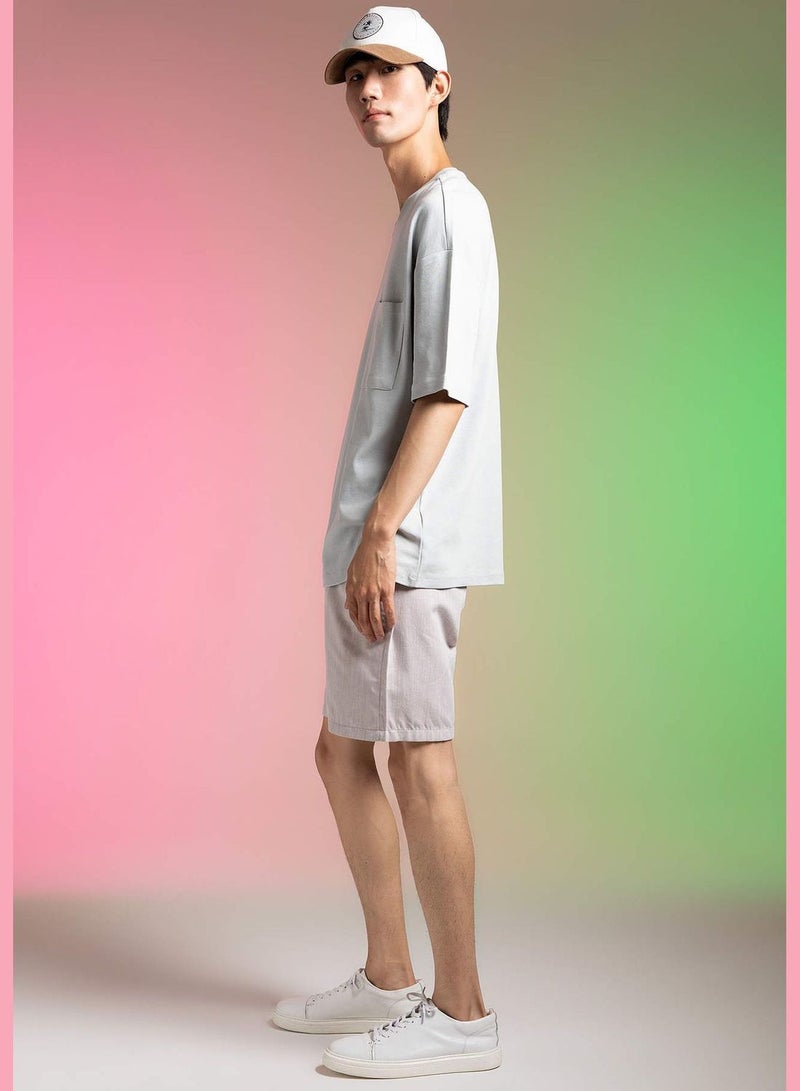 DeFacto Regular Fit Tie Waist Bermuda Shorts  - Image 2