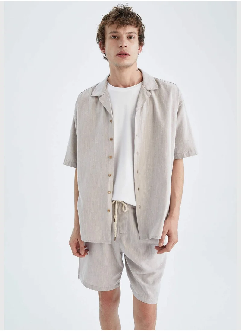 DeFacto Regular Fit Tie Waist Bermuda Shorts