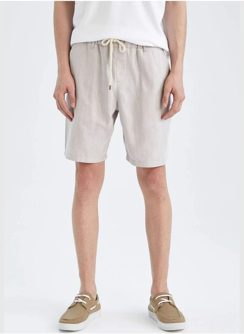 DeFacto Regular Fit Tie Waist Bermuda Shorts