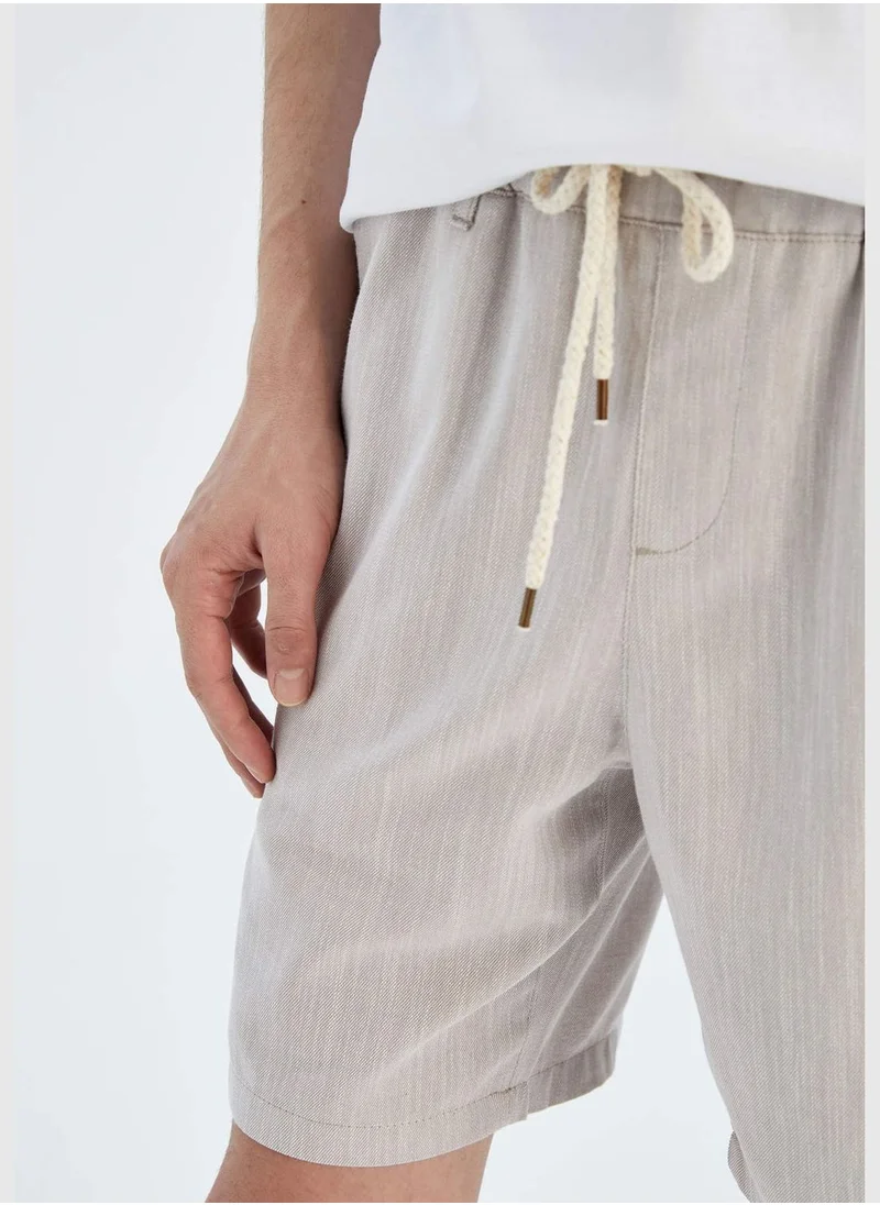 DeFacto Regular Fit Tie Waist Bermuda Shorts