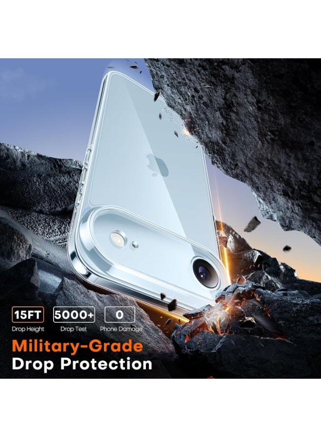 For iPhone Air Case, Full Camera Protection with Screen Protector, Anti-Yellowing Military-Grade Protection Shockproof Slim Phone Case for iPhone 17 Air 6.5 inch, Clear - Image 5