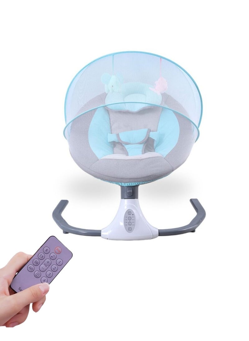 Moms Magic - Baby Rocking Chair – Bluetooth Music, Remote-Controlled Auto Swing, 4-Gear Electric Rocking, Comfortable Waist Protection, USB Port - Image 1