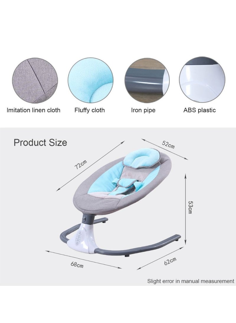 Moms Magic - Baby Rocking Chair – Bluetooth Music, Remote-Controlled Auto Swing, 4-Gear Electric Rocking, Comfortable Waist Protection, USB Port - Image 1
