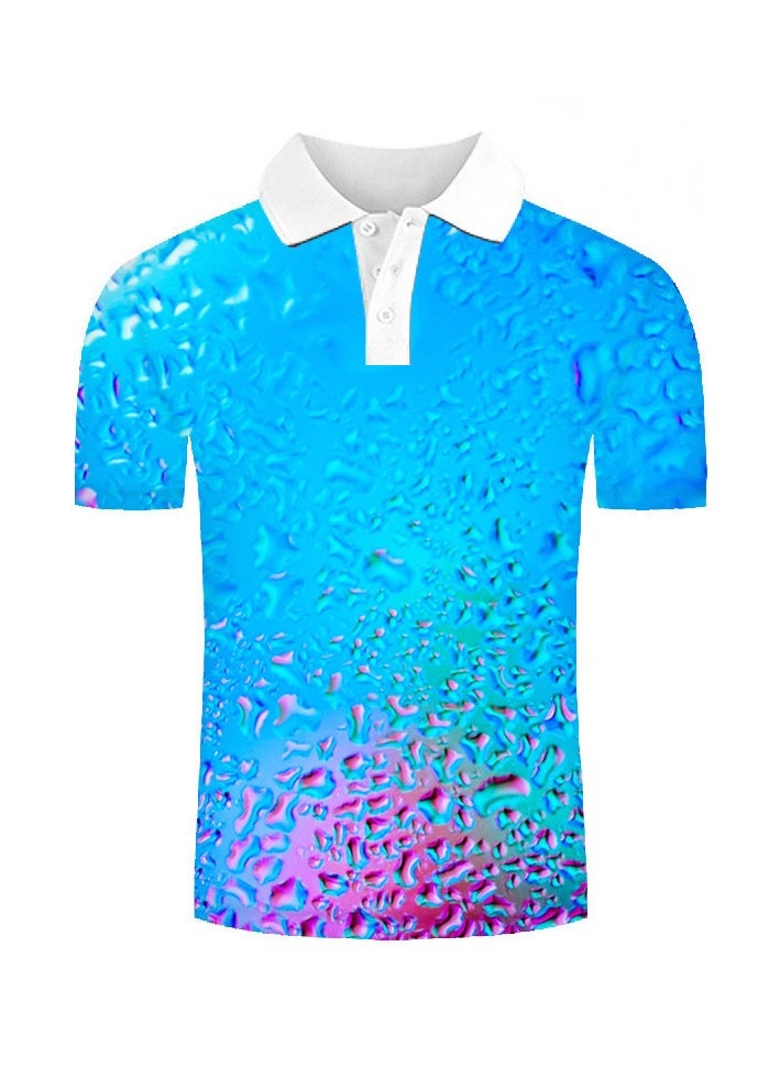 KUYING New One Piece Printed Casual Polo Shirt  - Image 1