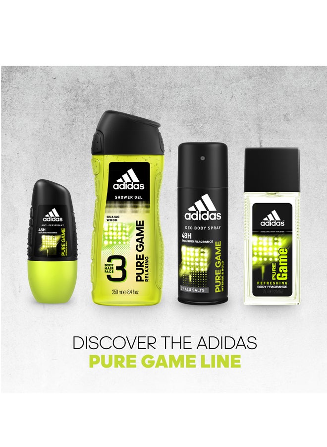 Adidas Pure Game 3In1 Body, Hair And Face Shower Gel Multicolour 250ml - Image 5