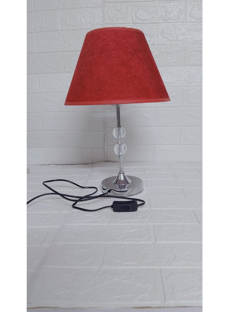 Silver table lamp, all lampshade colors available, large size suitable for bedroom and reception/living room, from MoskyShop.