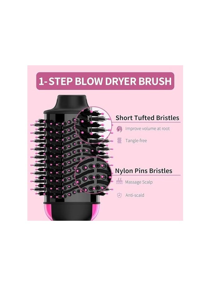 Generic One Step Hair Dryer and Volumizer Brush, 3 In 1, Black and Pink  - Image 2