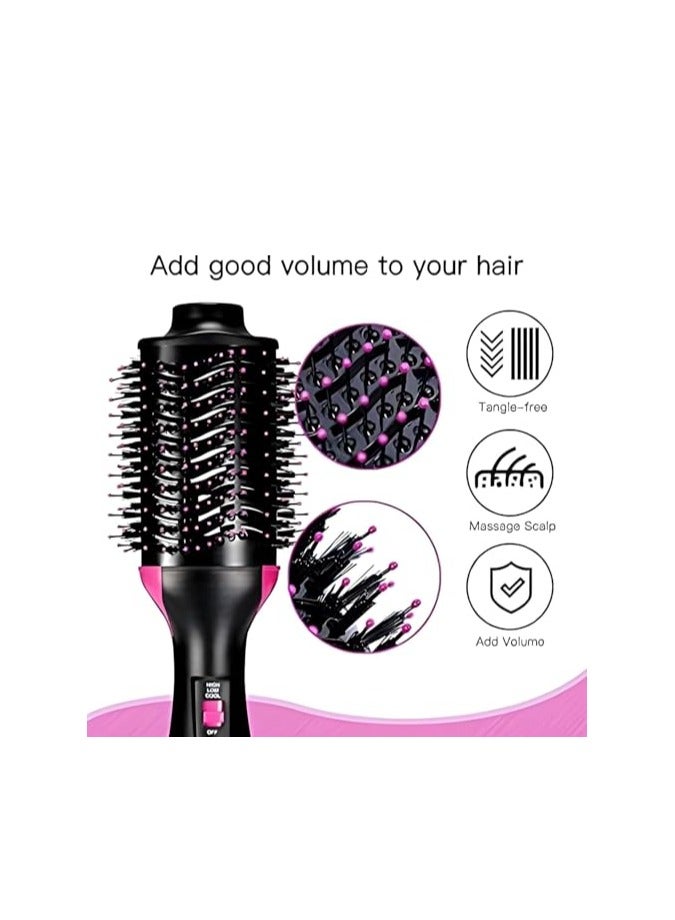 Generic One Step Hair Dryer and Volumizer Brush, 3 In 1, Black and Pink  - Image 3