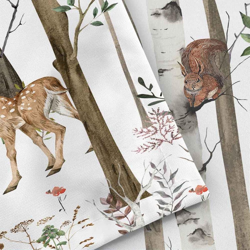 JAWO JAWO Rustic Forest Shower Curtain  Wildlife Bear Shower Curtain Farmhouse Woodland Shower Curtain Cabin Lodge Shower Curtain  Woodsy Shower Curtain Camper RV Shower Curtain Set with Hooks  70X70inch - Image 5